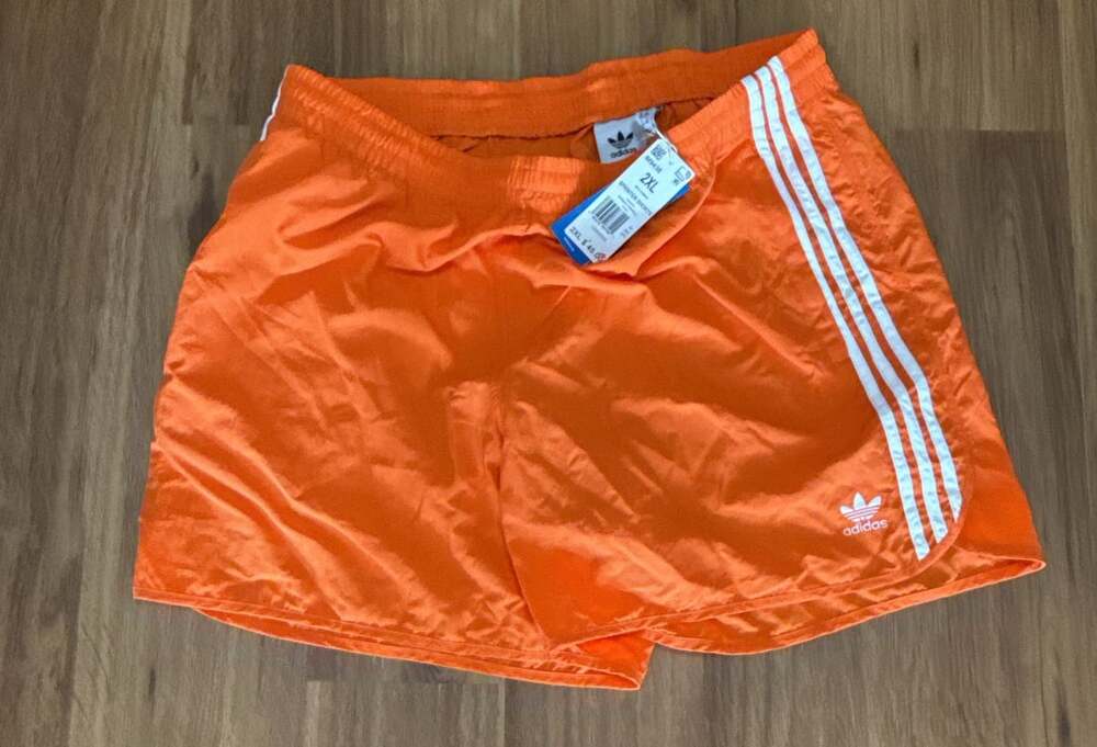 Adidas Sprinter Shorts Size 2XL Orange Originals 3-Stripes Trefoil